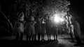 Maasai tribal dancing at night