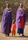 Maasai woman in traditional clothing. Royalty Free Stock Photo