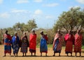 Maasai women and the Kilimanjaro, Kenya