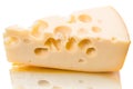 Maasdam cheese on white