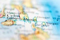 Maasin, Philippines highlighted on a world map Royalty Free Stock Photo