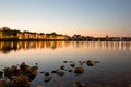 Maastricht across the river by night