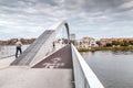 Hoge Brug High Bridge in Maastricht, crossing over the Meuse Maas River Royalty Free Stock Photo