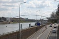 Embankment of the city of Maastricht. Wonderful spring weather. Cityscape. Bridge