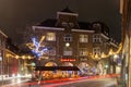 Sea of lights with the Magical light route for the christmas holidays in downtown Maastricht