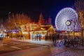 The annual Christmas market Magical Maastricht Vrijthof in downtown Maastricht at the Vrijthof square Royalty Free Stock Photo