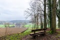 Overlooking Neercanne castle, just outside Maastricht and a view over the valley Royalty Free Stock Photo