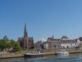 Maastricht at the river Maas in the Netherlands Royalty Free Stock Photo