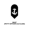 Maat petty officer 2nd class rank icon. Element of Germany army rank icon