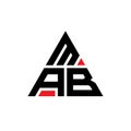 MAB triangle letter logo design with triangle shape. MAB triangle logo design monogram. MAB triangle vector logo template with red Royalty Free Stock Photo
