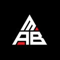 MAB triangle letter logo design with triangle shape. MAB triangle logo design monogram. MAB triangle vector logo template with red Royalty Free Stock Photo