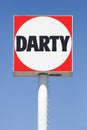 Darty logo on a pole