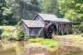 Mabry Mill, a grist mill and pond located along the Blue Ridge Parkway in Virginia Royalty Free Stock Photo