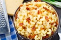 Mac and cheese with bacon Royalty Free Stock Photo