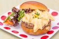 Mac and Cheese Burger Royalty Free Stock Photo