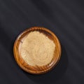 Maca andean ginseng - Organic Lepidium meyenii powder in the bowl