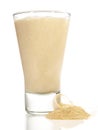 Maca Root Shake on white Background - Isolated Royalty Free Stock Photo