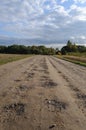 Macadam road in the country Royalty Free Stock Photo