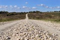 Macadam road through the hills Royalty Free Stock Photo