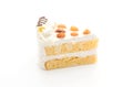 macadamia cake on white background Royalty Free Stock Photo