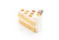 macadamia cake on white background Royalty Free Stock Photo