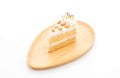 macadamia cake on white background Royalty Free Stock Photo