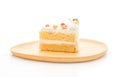 macadamia cake on white background Royalty Free Stock Photo