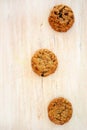 Macadamia chocolate chunk cookies abstract Royalty Free Stock Photo