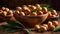 Macadamia nut natural vegetarian bowl protein table tasty edible healthy snack selection nutrition