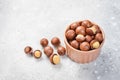 Macadamia nut. rious trace elements and Royalty Free Stock Photo