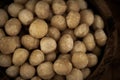 Macadamia on olivewood Royalty Free Stock Photo