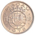 Macanese pataca coin Royalty Free Stock Photo