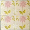 Macao Antique Art Nouveau Ceramic Tile Macau Porcelain Tiles Floral Pattern Earth Soil Clay British Style Geometry Graphic Design