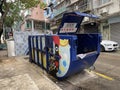 Macao Barcelos Rooster Mural Painting Architecture Macau Trash Station Rubbish Collection Waste Management Recycle Garbage Chamber Royalty Free Stock Photo