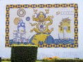 Macao China Colonial Heritage Portuguese Macau Azulejos Ceramic Tiles Delft IFT Dragon Mural Institute of Tourism Studies College 