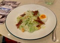 Macao China Galaxy Resort Hotel Cafe de Paris Monte Carlo Macau French Restaurant Caesar Salad Bacon Egg Stylish Fine Dining