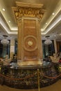 Macao China Macau Grand Emperor Hotel Thailand White Dragon King Bai Long Wang Blessings Fountain Interior Design Swiss Gold Bars