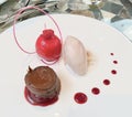 Macao Macau Fine Dining Melco City of Dreams COD Louvre Cafe Sweet Dessert Raspberry Sphere Chocolate Lava Cake Lychee Sorbet