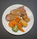 Macao China Macau Taipa Ikea Restaurant Veggie Restaurant Macao Baked Prime Rib Roast Beef Protein Potato Carrot Healthy Diet Dish