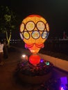 Macao China Macau Wynn Butterfly Story Montgolfier Lanterns Mid Autumn Festival Lakeside Promenade