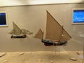 Macao China Old Antique Ancient Heritage Portuguese Enviada Canoe of Picada Vessel Boat Miniature Ship Model Macau Maritime Museum Royalty Free Stock Photo