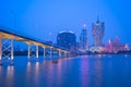 Macao cityscape skyline at night in China Royalty Free Stock Photo