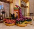 Macao Galaxy Resort Macau Raffles Hotel Lobby Entrance Phoenix Birds Flower Arrangement Luxury Lifestyle