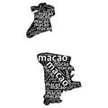 macao with name. isolated white background