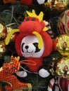 Macao New Yaohan Macau Christmas Tree Chinese New Year Lunar Dragon Panda Mix Plush Toy Festive Decorations