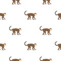 Macaque monkey pattern seamless