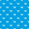 Macaque pattern seamless blue