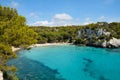 Macarella beach in Menorca Balearic Islands, Spain Royalty Free Stock Photo
