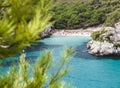 Macarelleta beach in Menorca, Spain.