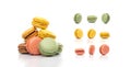 Macaron Cake Isolated, Macaroon Cookie, Almond Meringue, Sweet Macaroons, Colorful French Dessert